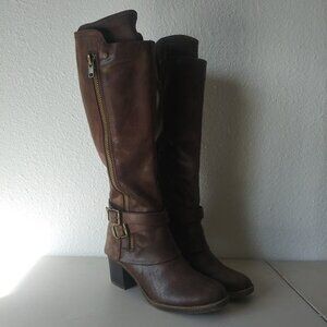 Carlos Santana women's size 7.5 Dark Brown Reagon knee high boots